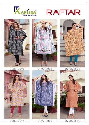 Karissa Raftar Kurtis wholesale catalog, Buy Full catalog Of Karissa Raftar Kurtis At wholesale Price