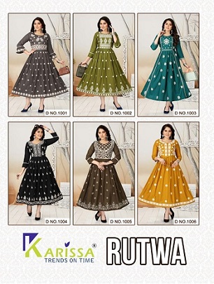 Karissa Rutwa Rayon Full Ghera Top Wholesale Catalog, Buy Full Catalog of Karissa Rutwa Rayon Full Ghera Top At Wholesale Price