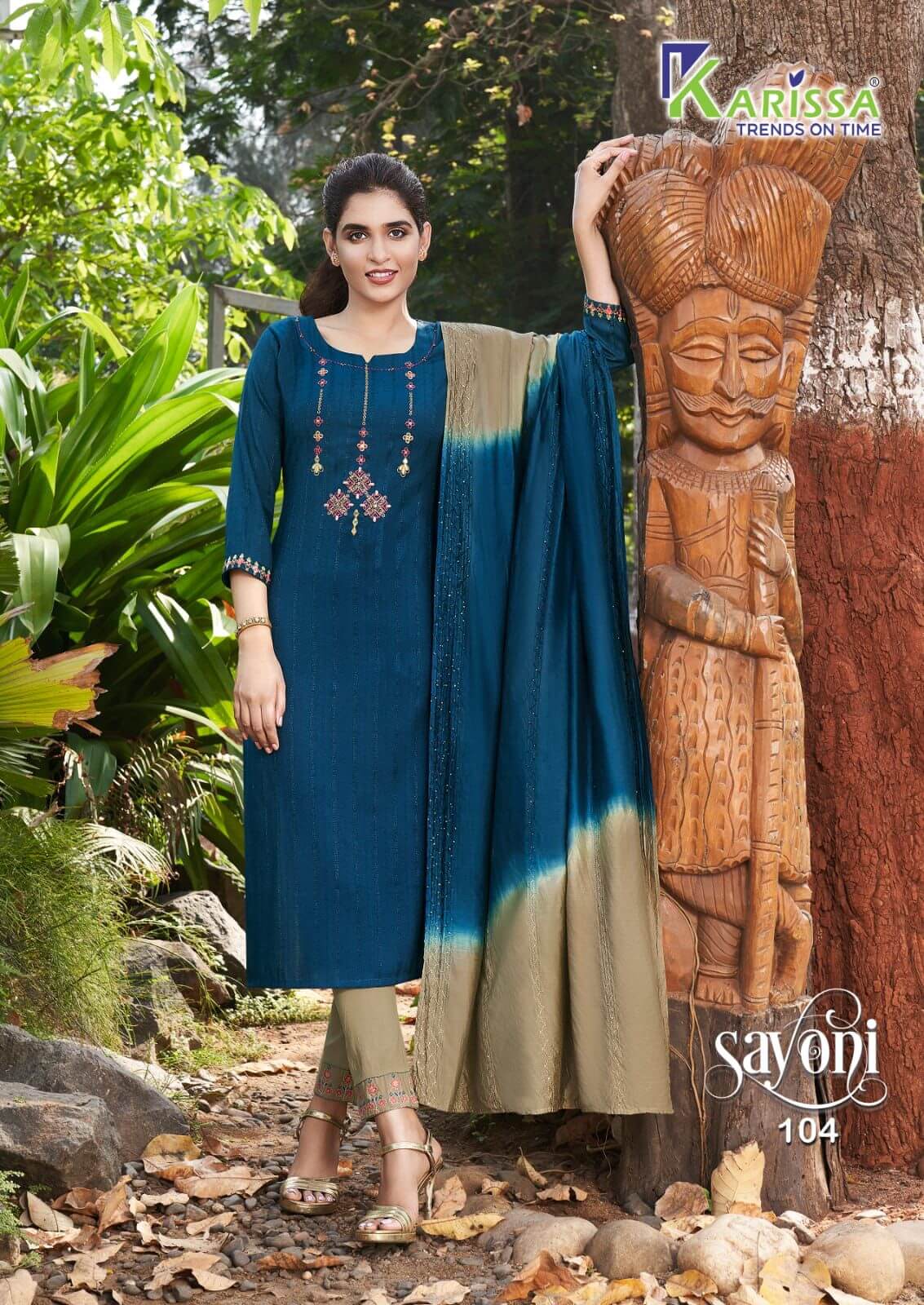 Karissa Sayoni Kurti Pant Dupatta Set Catalog In Wholesale Price. Purchase Full Catalog of Karissa Sayoni In Wholesale Price Online