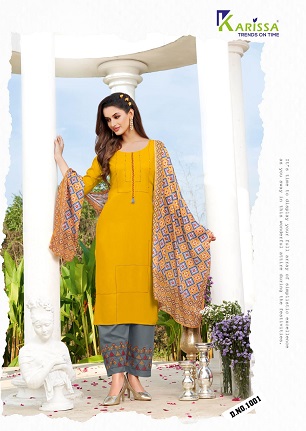 Karissa Vidisha 4 Kurta Pant Dupatta Wholesale Collection, Buy Full Catalog of Karissa Vidisha 4 Kurta Pant Dupatta At Wholesale Price