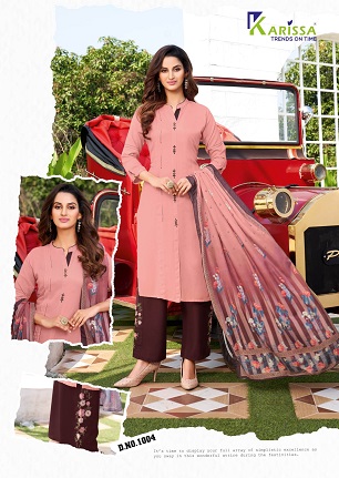 Karissa Vidisha 4 Kurta Pant Dupatta Wholesale Collection, Buy Full Catalog of Karissa Vidisha 4 Kurta Pant Dupatta At Wholesale Price