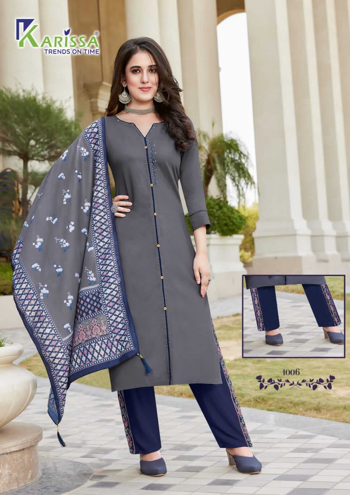 Karissa Vidisha Vol 5 Kurti Plazzo Dupatta Set Wholesale Catalog. Purchase Full Catalog of Kurti Plazzo Dupatta Set In Wholesale Price Online