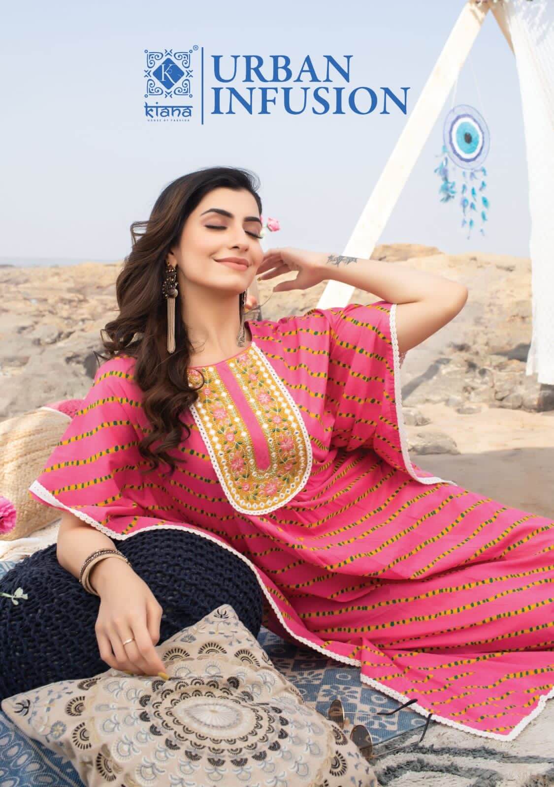 Kiana Urban Infusion Kaftan With Pant Catalog In Wholesale Price