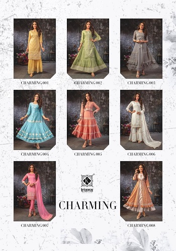 Kiana Charmis Readymade Partywear Kurtis Catalogue, Purchase Charmis Heavy Dresses in wholesale price of kiana