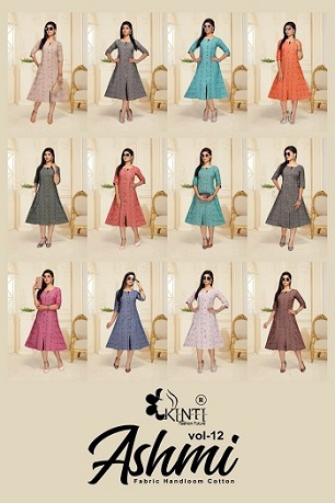 Kinti Ashmi 12 Side Pocket Kurtis wholesale catalog, Buy Full catalog of Kinti Ashmi 12 Side Pocket Kurtis At wholesale Price