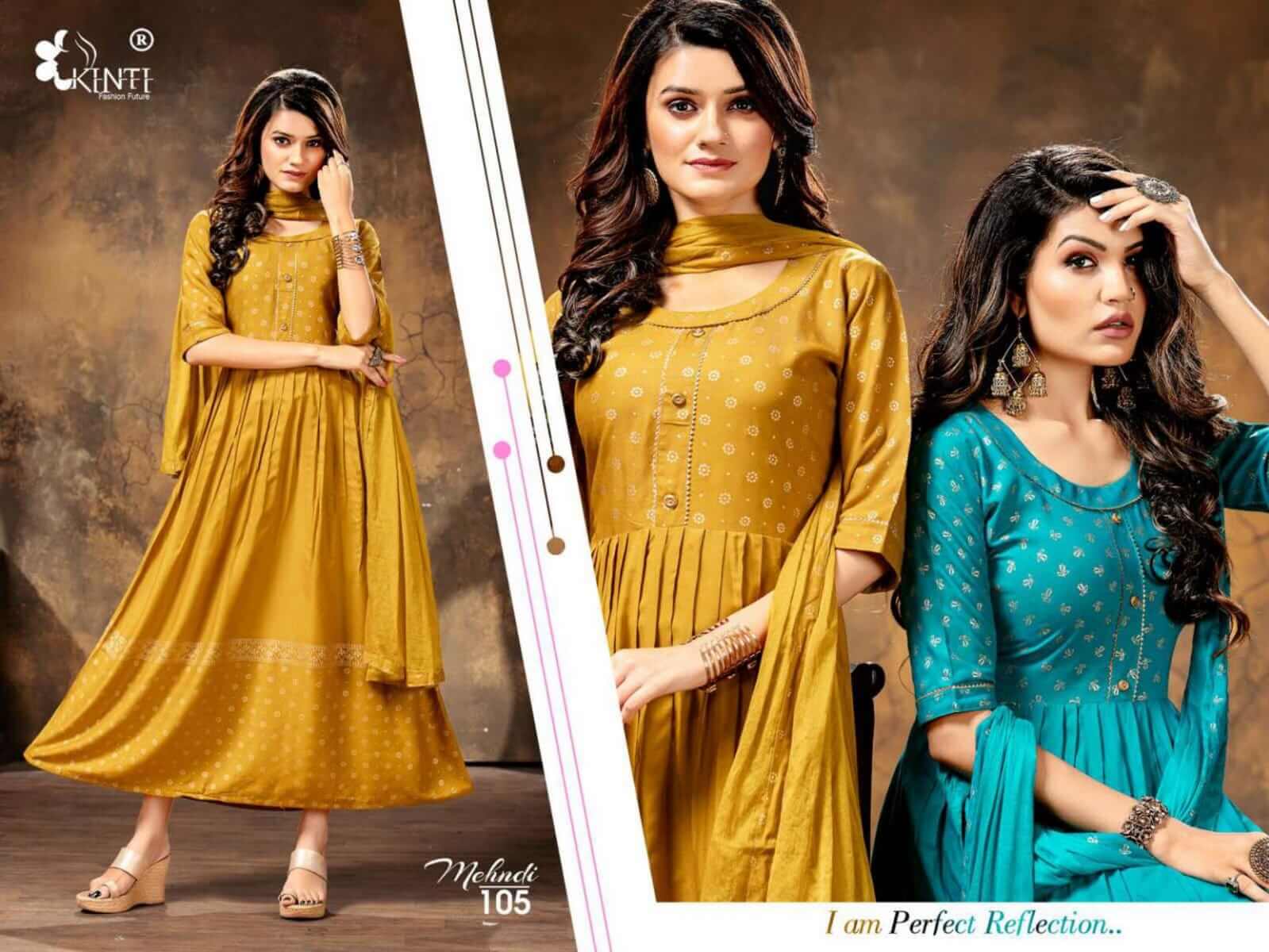 Kinti Mehndi Kurti With Dupatta Wholesale Catalog. Purchase Full Catalog of Kurti With Dupatta In Wholesale Price  Online