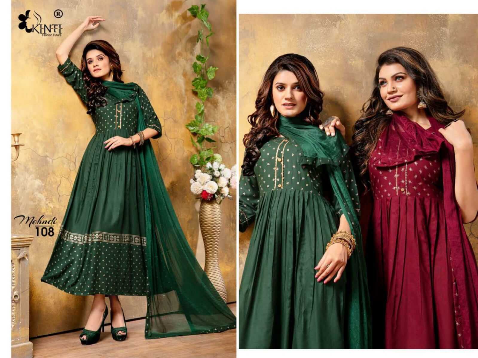 Kinti Mehndi Kurti With Dupatta Wholesale Catalog. Purchase Full Catalog of Kurti With Dupatta In Wholesale Price  Online