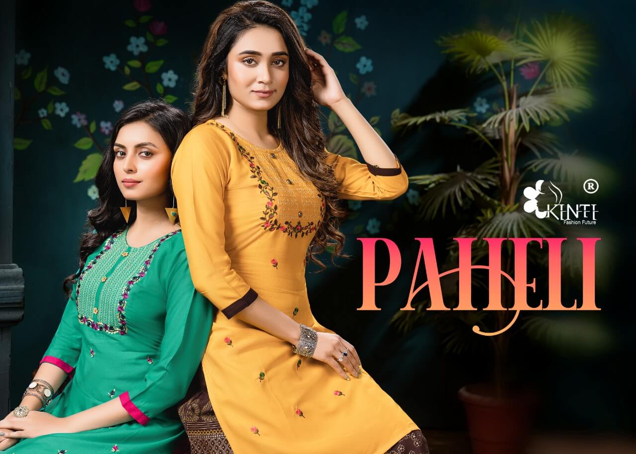 Kinti Paheli Embroidery Top With Skirt Catalog In Wholesale Price. Purchase Full Catalog of Kinti Paheli In Wholesale Price Online