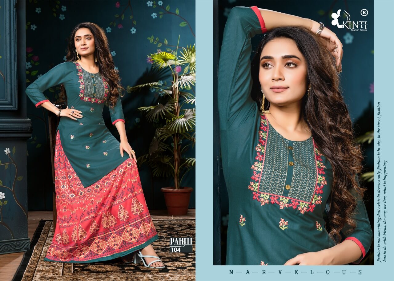 Kinti Paheli Embroidery Top With Skirt Catalog In Wholesale Price. Purchase Full Catalog of Kinti Paheli In Wholesale Price Online