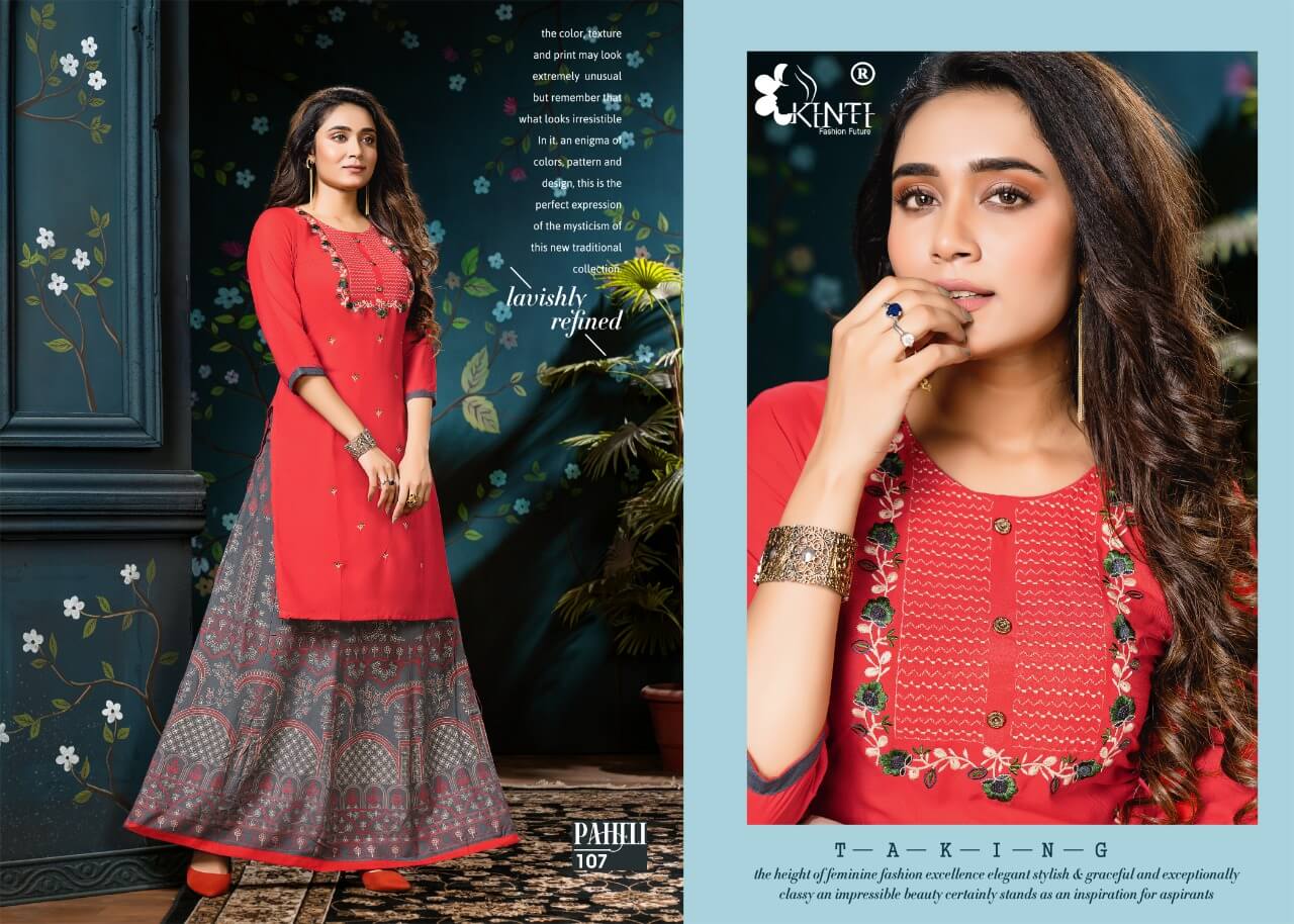 Kinti Paheli Embroidery Top With Skirt Catalog In Wholesale Price. Purchase Full Catalog of Kinti Paheli In Wholesale Price Online