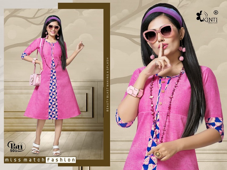 Kinti Pari Vol 5 Two Tone Handloom Cotton Fully Stittched Kurtis Wholesale Catalogue. Kinti Kurtis Launches new 12 pieces bunch Pari Vol 5 in wholesale. Purchase Bellow 250 price range wholesale kurtis catalogue kinti pari vol 5 to resale in retail kurtis business. Shop kinti Pari vol 5 flair style stichting pattern 3/4 sleeves 42 length kurtis in bulk at low wholesale price online