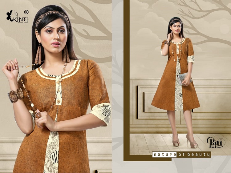 Kinti Pari Vol 5 Two Tone Handloom Cotton Fully Stittched Kurtis Wholesale Catalogue. Kinti Kurtis Launches new 12 pieces bunch Pari Vol 5 in wholesale. Purchase Bellow 250 price range wholesale kurtis catalogue kinti pari vol 5 to resale in retail kurtis business. Shop kinti Pari vol 5 flair style stichting pattern 3/4 sleeves 42 length kurtis in bulk at low wholesale price online