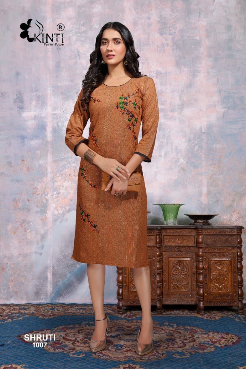 Kinti Shruti 10 Cotton Embroidery Readymade Kurti Wholesale Collection, Buy Full Catalog of Kinti Shruti 10 Readymade Kurti At Wholesale Price