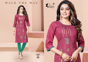 Kinti Silver Line 3 Kurti Wholesale Catalog