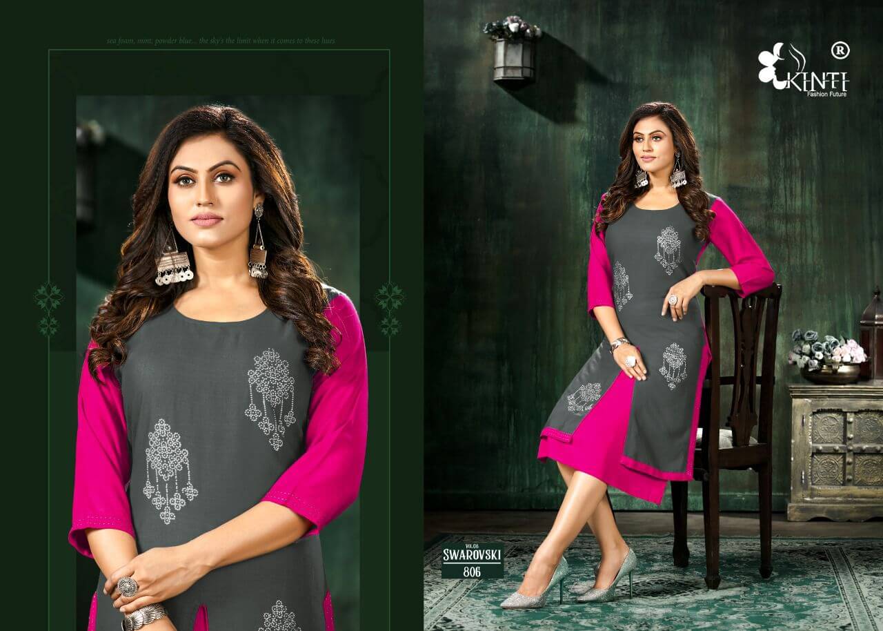 Kinti Swarovski Vol 8 Kurti Catalog In Wholesale Price. Purchase Full Catalog of Kinti Swarovski Vol 8 In Wholesale Price online