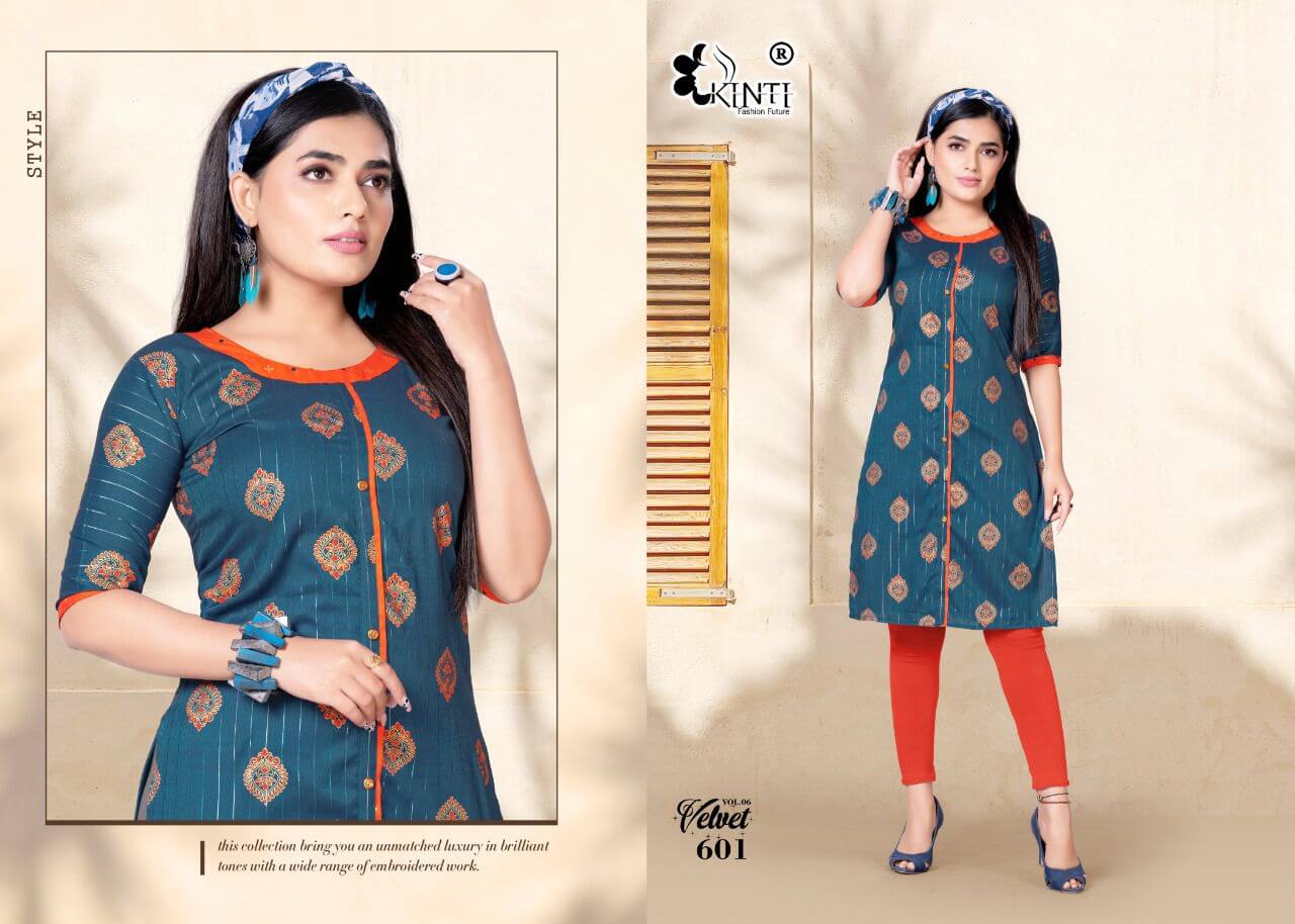 Kinti Velvet Vol 6 Casual Wear Kurti Wholesale Catalog, Buy Full Catalog of Kinti Velvet Vol 6 Casual Wear Kurti At Wholesale Price