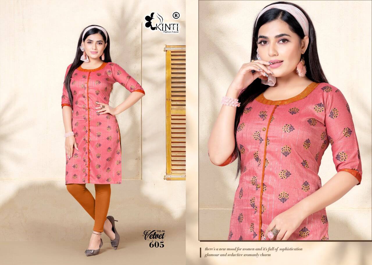 Kinti Velvet Vol 6 Casual Wear Kurti Wholesale Catalog, Buy Full Catalog of Kinti Velvet Vol 6 Casual Wear Kurti At Wholesale Price