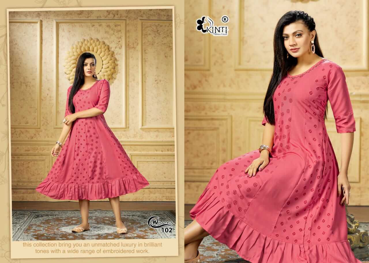 Kinti Waves Anarkali Kurti Catalog In Wholesale Price. Purchase Full Catalog of Kinti Waves In Wholesale Price Online