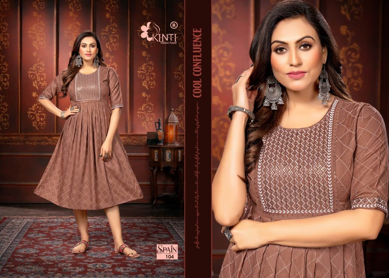 Kinti Spain Flaired Kurtis Wholesale Catalog, Buy Kinti Spain Flaired Kurtis Full Catalog in Wholesale Price Online