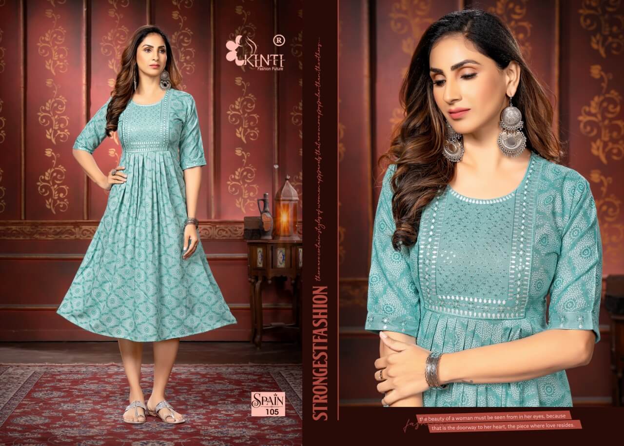 Kinti Spain Flaired Kurtis Wholesale Catalog, Buy Kinti Spain Flaired Kurtis Full Catalog in Wholesale Price Online