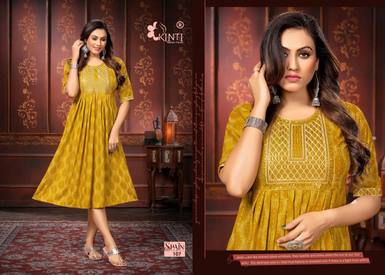 Kinti Spain Flaired Kurtis Wholesale Catalog, Buy Kinti Spain Flaired Kurtis Full Catalog in Wholesale Price Online