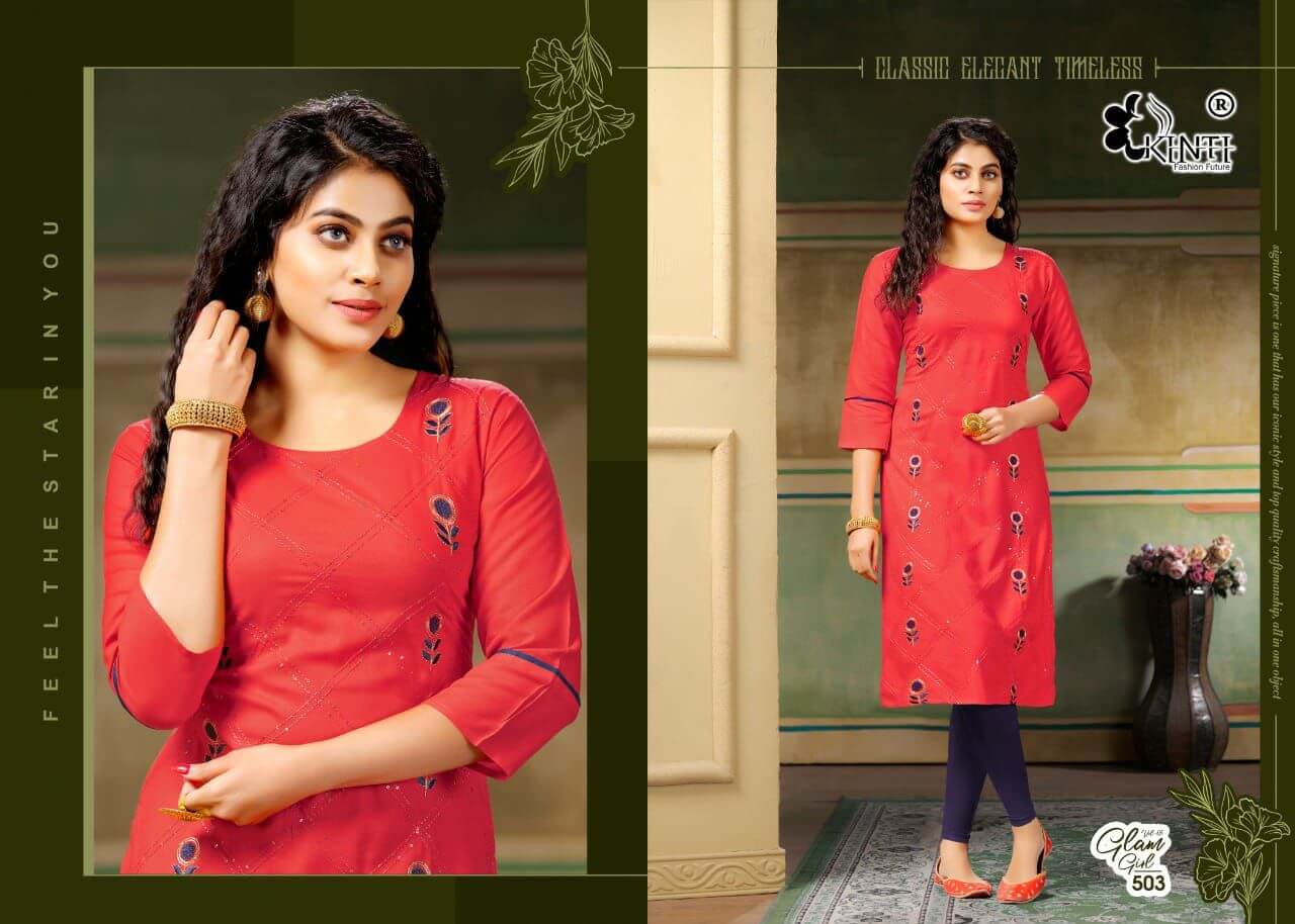 Kitni Glam Girl Vol 5 Staight Kurrti Catalog In Wholesale Price. Purchase Full Catalog of kinti Glam Girl Vol 5 In Wholesale Price Online