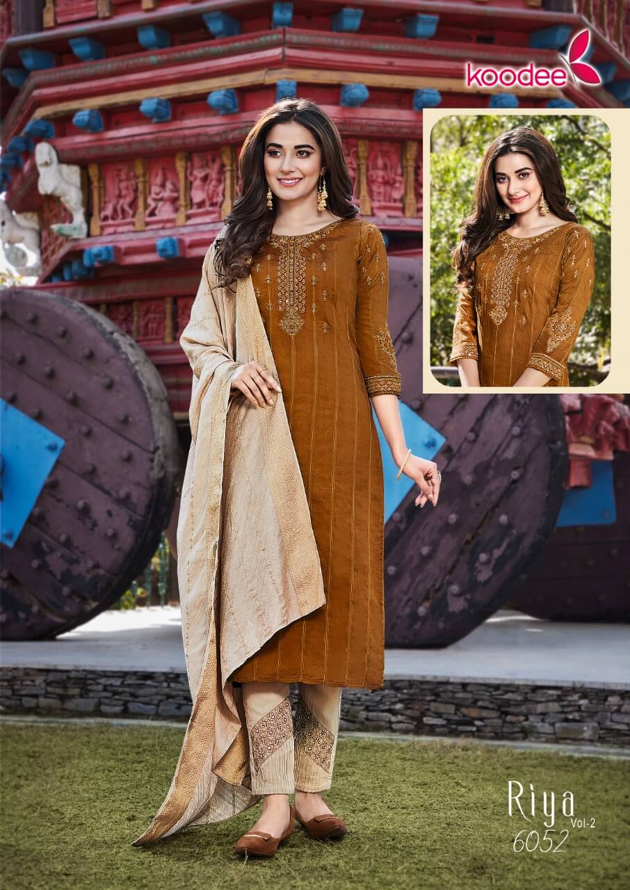 Koodee Riya Vol 2 Ladies Kurti Bottom Dupatta Set Catalog In Wholesale Price. Purchase Full Catalog of koodee Riya Vol 2 In Wholesale Price Online