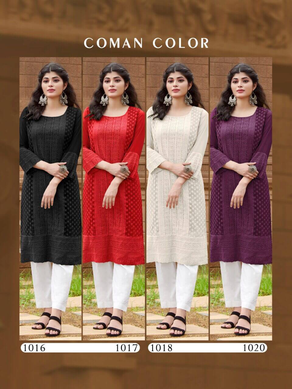 Kumb Glory Georgette Kurtis Wholesale Catalog, Buy Full Catalog of Kumb Glory Georgette Kurtis At Wholesale Price