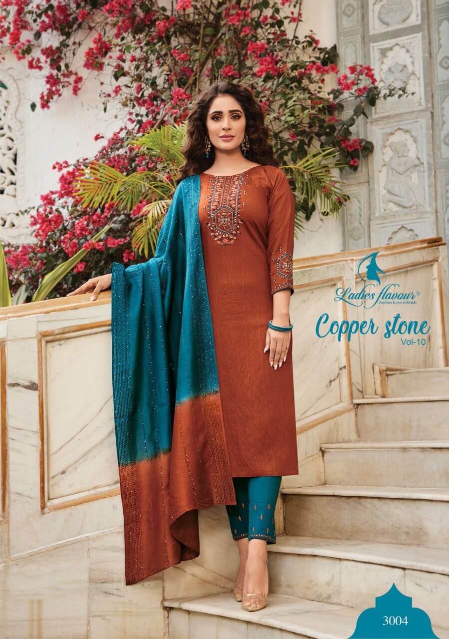 Ladies Flavour Copper Stone Vol 10 Viscose Readymade Dress Wholesale Catalog, Buy Full Catalog of Ladies Flavour Copper Stone Vol 10 Viscose Readymade Dress At Wholesale Price