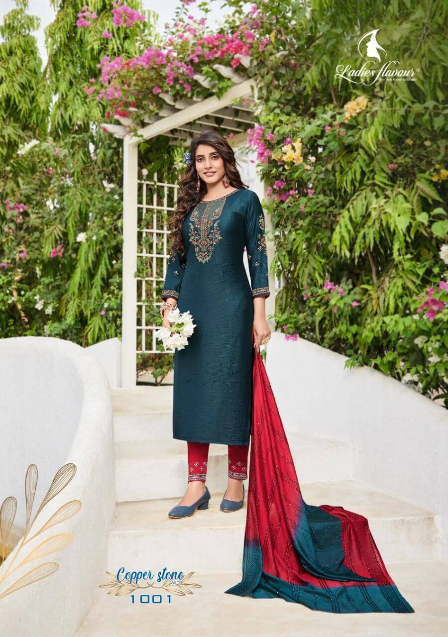 Ladies Flavour Copper Stone Vol 11 Party Wear Dress Wholesale Catalog. Purchase Full Catalog of Party Wear Dress In Wholesale Price Online