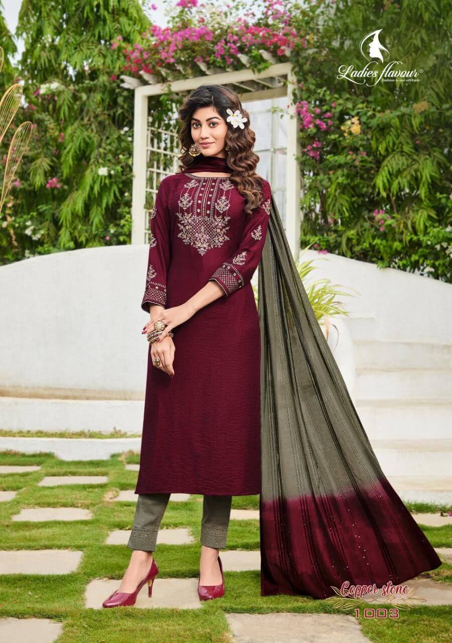 Ladies Flavour Copper Stone Vol 11 Party Wear Dress Wholesale Catalog. Purchase Full Catalog of Party Wear Dress In Wholesale Price Online