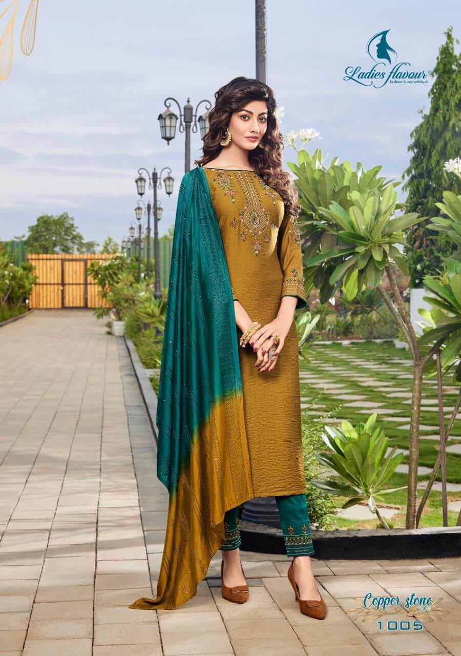 Ladies Flavour Copper Stone Vol 11 Party Wear Dress Wholesale Catalog. Purchase Full Catalog of Party Wear Dress In Wholesale Price Online