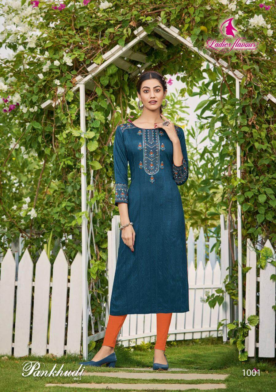 Ladies Flavour Pankhudi Vol 2 Viscose Kurtis Wholesale Catalog. Purchase Full Catalog of Viscose Kurtis In Wholesale Price Online