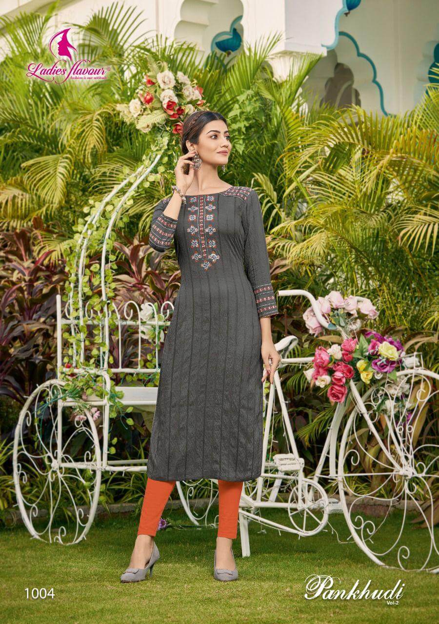 Ladies Flavour Pankhudi Vol 2 Viscose Kurtis Wholesale Catalog. Purchase Full Catalog of Viscose Kurtis In Wholesale Price Online