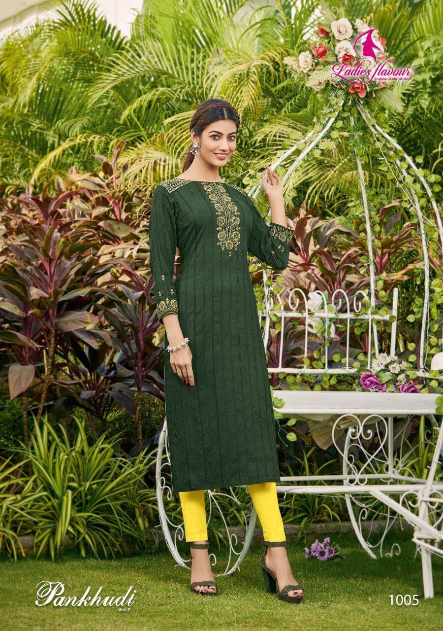 Ladies Flavour Pankhudi Vol 2 Viscose Kurtis Wholesale Catalog. Purchase Full Catalog of Viscose Kurtis In Wholesale Price Online