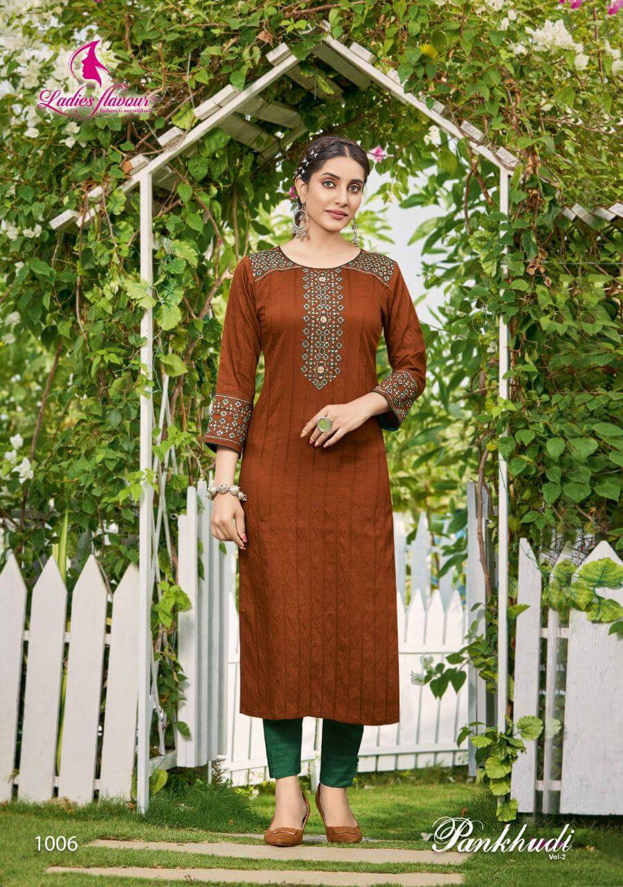 Ladies Flavour Pankhudi Vol 2 Viscose Kurtis Wholesale Catalog. Purchase Full Catalog of Viscose Kurtis In Wholesale Price Online