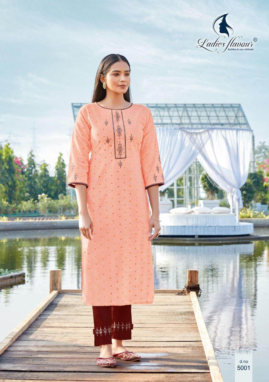 Ladies Flavour Safari Cotton Kurtis With Pant Wholesale Catalog