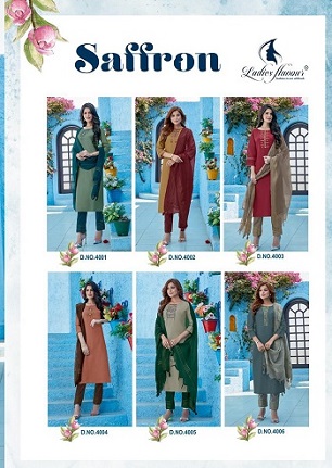 Ladies Flavour Saffron Kurtis Bottom And Dupatta wholesale catalog, Buy Full catalog Of Ladies Flavour Saffron Kurtis Bottom And Dupatta At wholesale Price