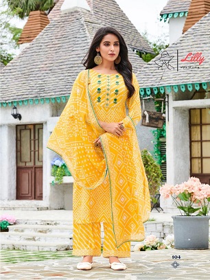 Lilly Sakira Kurta Pant Dupatta Wholesale Catalog, Buy Full Catalog of Lilly Sakira Kurta Pant Dupatta At Wholesale Price