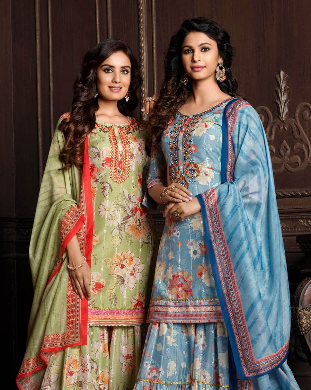 Lily And Lali Olivia Kurti Gharara Dupatta Set Catalog In Wholesale Price. Purchase Full Catalog of Lily And Lali In Wholesale Price Online