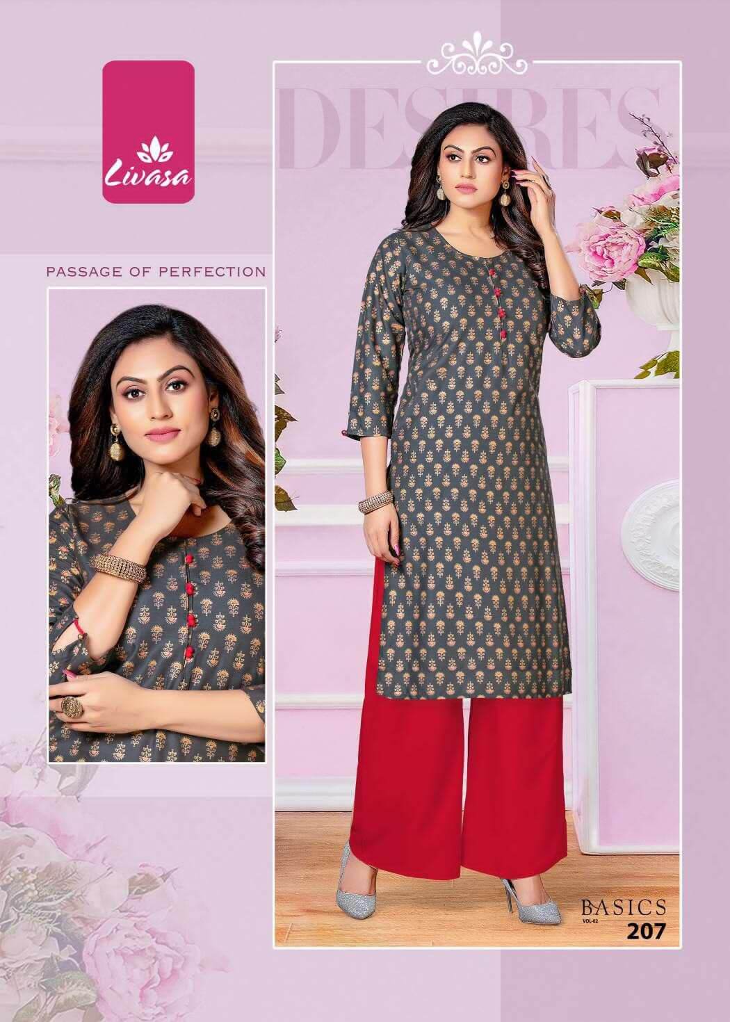 Livasa Basics Vol 2 Rayon Kurti Catalog In Wholesale Price. Purchase Full Catalog of Livasa Basics Vol 2 In Wholesale Price Online