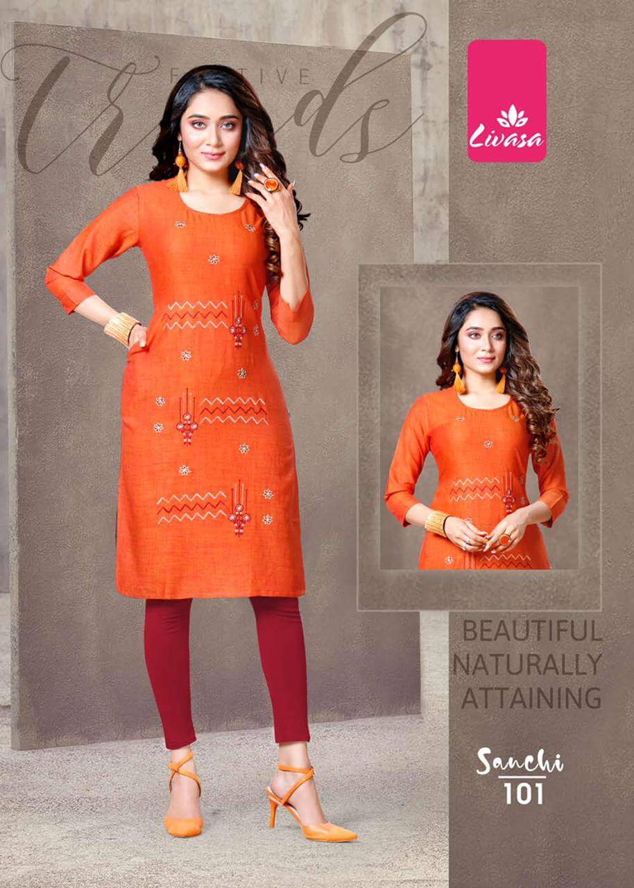 Livasa Sanchi Ladies Kurti Catalog In Wholesale Price, Purchase Full Catalog of Livasa Sanchi In Wholesale Price Online