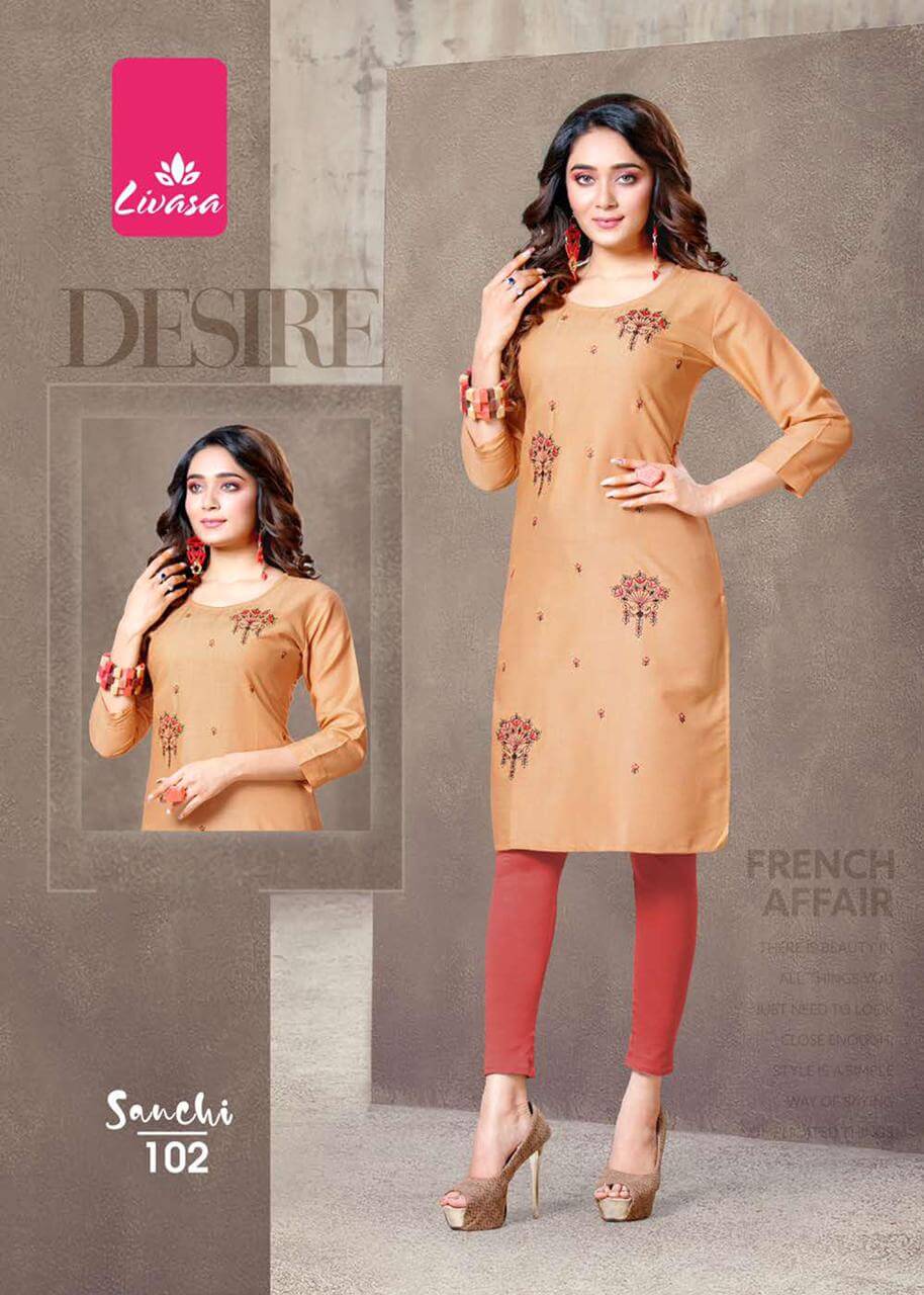 Livasa Sanchi Ladies Kurti Catalog In Wholesale Price, Purchase Full Catalog of Livasa Sanchi In Wholesale Price Online