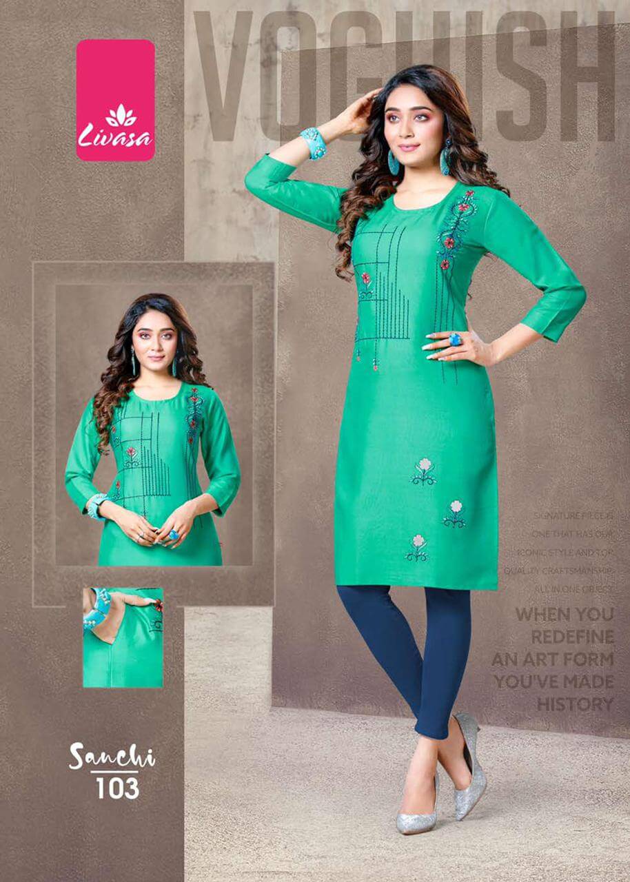 Livasa Sanchi Ladies Kurti Catalog In Wholesale Price, Purchase Full Catalog of Livasa Sanchi In Wholesale Price Online