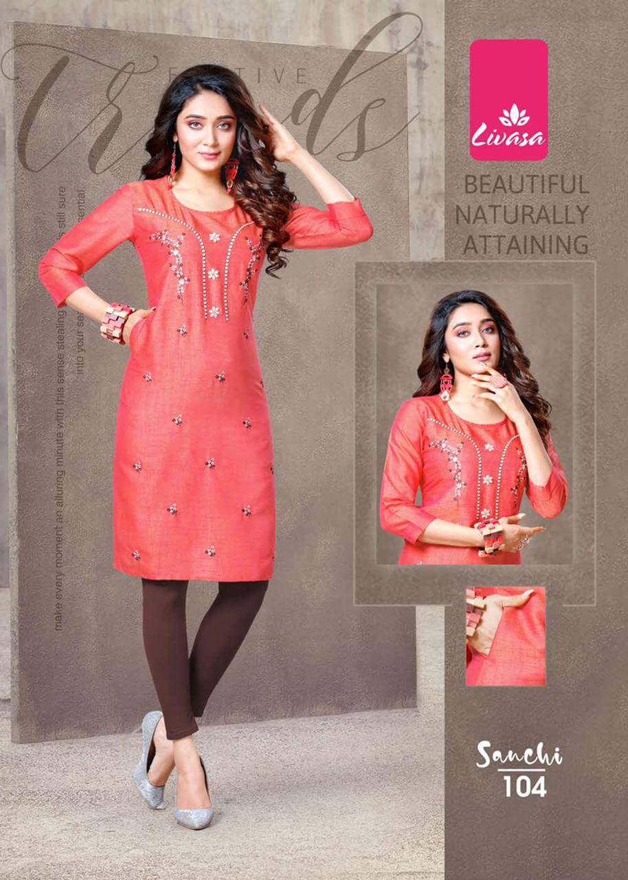 Livasa Sanchi Ladies Kurti Catalog In Wholesale Price, Purchase Full Catalog of Livasa Sanchi In Wholesale Price Online