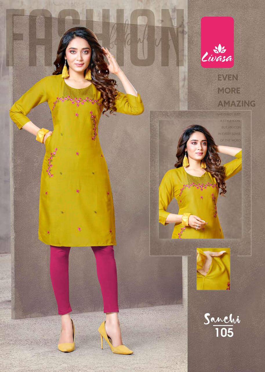 Livasa Sanchi Ladies Kurti Catalog In Wholesale Price, Purchase Full Catalog of Livasa Sanchi In Wholesale Price Online