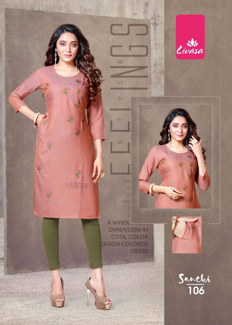 Livasa Sanchi Ladies Kurti Catalog In Wholesale Price, Purchase Full Catalog of Livasa Sanchi In Wholesale Price Online