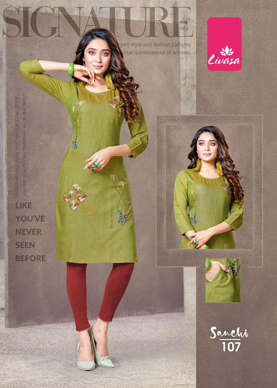 Livasa Sanchi Ladies Kurti Catalog In Wholesale Price, Purchase Full Catalog of Livasa Sanchi In Wholesale Price Online