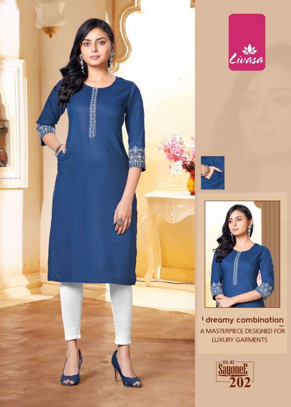 Livasa Sayonee Vol 2 Straight Cut Kurti Wholesale Price. Purchase Full Catalog of Straight Cut Kurti In Wholesale Price Online