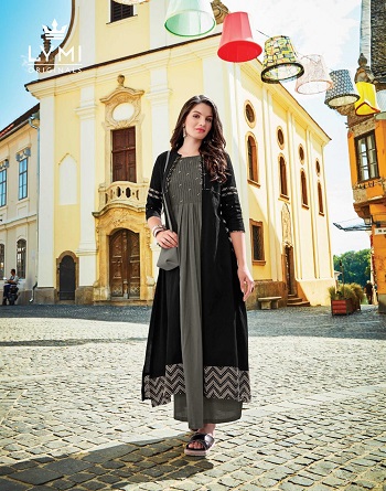 Long kurtis hot sale with shrug